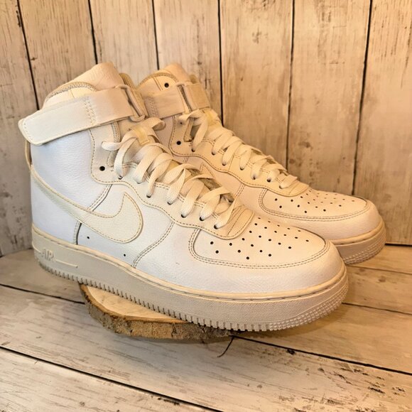 Nike Air Force 1 High '07 Mens Size 12 White Athletic Lifestyle Shoes Sneakers - Picture 1 of 11